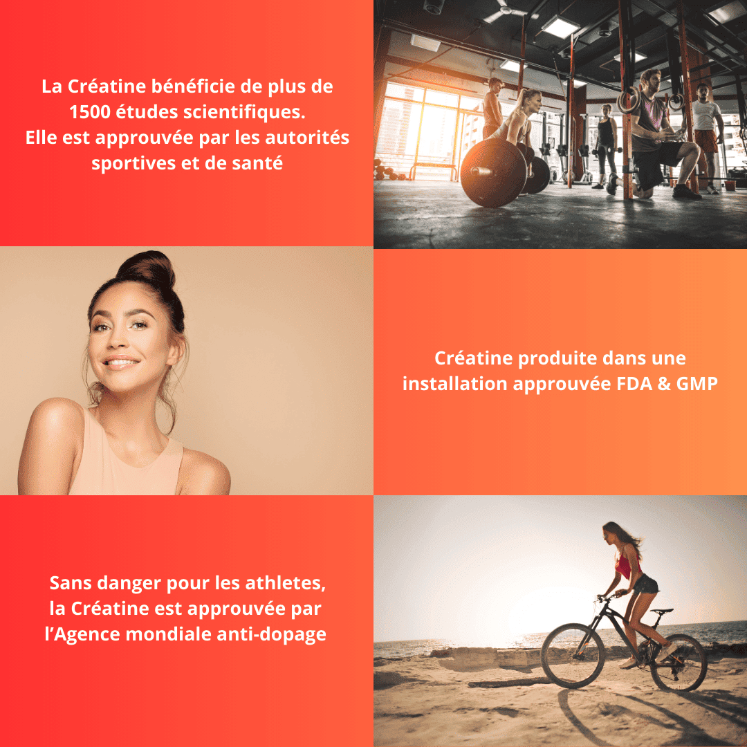 Creatine Monohydrate Gummies 3g/Collagene Marin/Musculation Pre Workout BCAA/Vitamine B6/Sport/Fitness/Vegan/Sans Gluten/Sans OGM/Sans Sucre/Gout Naturel Fraise/Femme/Homme/60 Bonbon Créatine/20 jours The Good Life Stuff