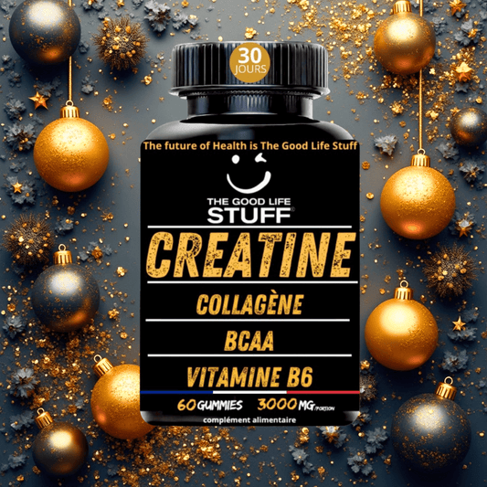 Creatine Monohydrate Gummies 3g/Supplément Creatine Musculation pour la Force, l'Énergie et la Récupération Musculaire Avec Collagene Marin, Vitamine B6 et Pre Workout BCAA/60 Bonbons Créatine 1 mois