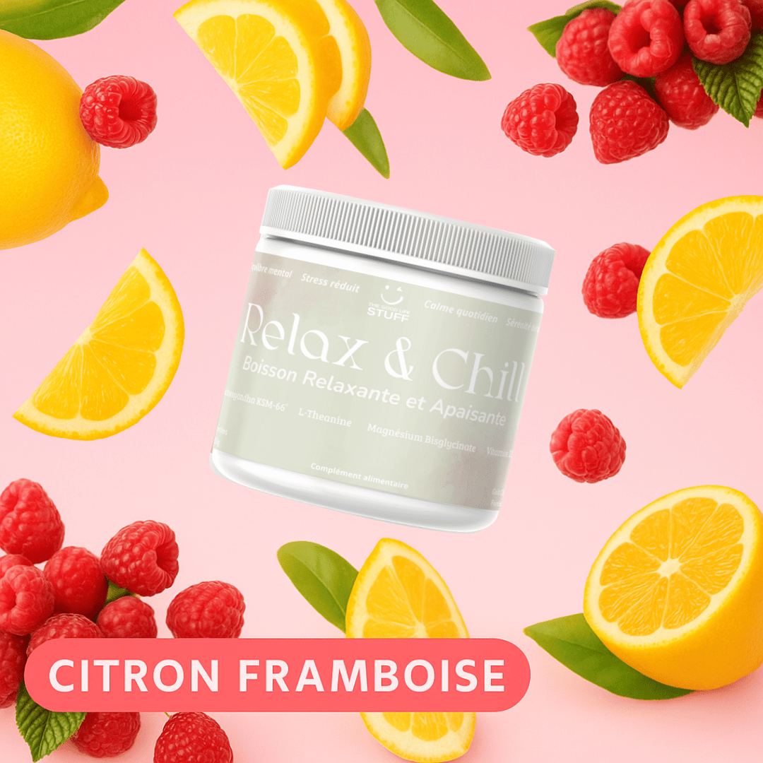 Boisson Ashwagandha LTheanine Magnesium Vitamine D3 The Good Life Stuff®