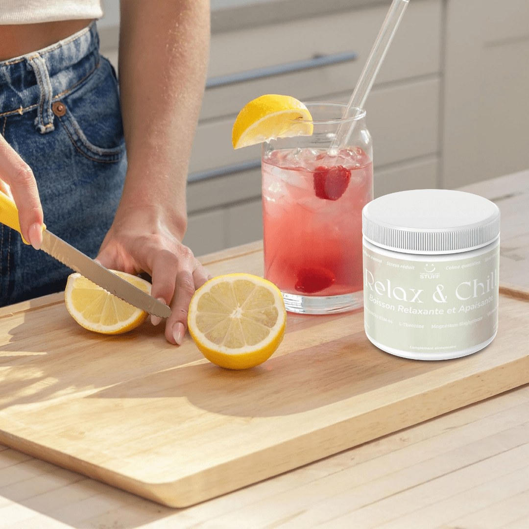 Boisson Ashwagandha LTheanine Magnesium Vitamine D3 The Good Life Stuff®