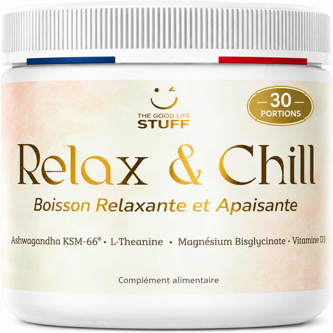 Boisson AntiStress Naturelle Ashwagandha LTheanine Magnesium VitaminD3 The Good Life Stuff®