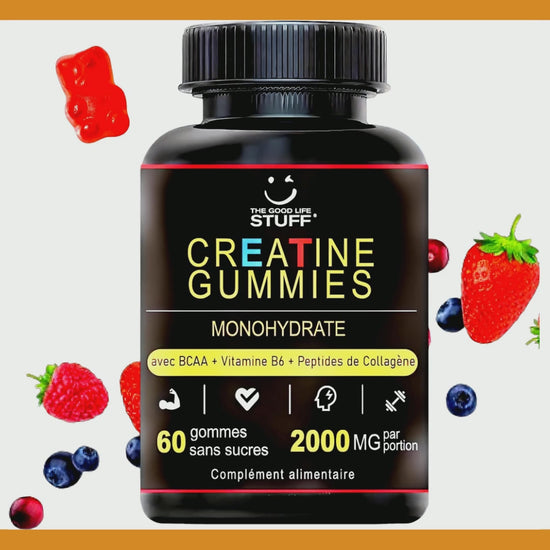 ✨💪Creatine Monohydrate Gummies BCAA Collagen Vitamin / Women Men / Vegan / Sugar-free / Gluten-free / Non-GMO⚡️🍬/  The Good Life Stuff buy it on Amazon